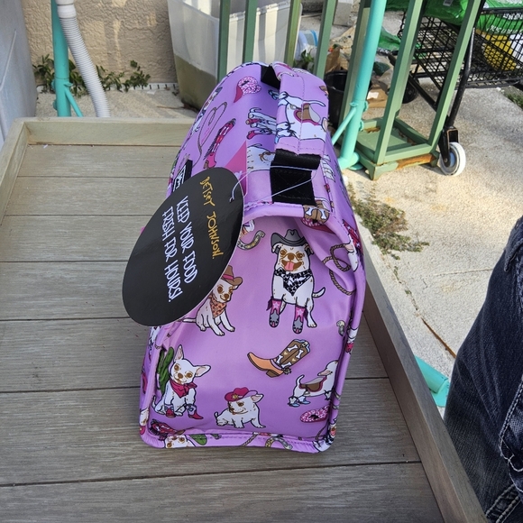 NWT BETSEY JOHNSON HOWDY PUPS FLAP TOP INSULATED LUNCH TOTE - Picture 3 of 5